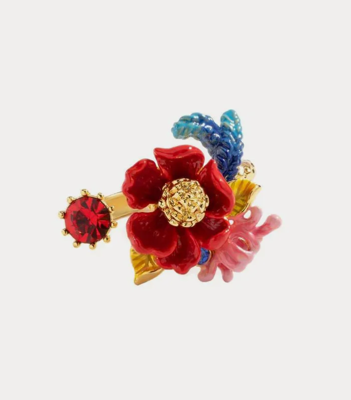 Vibrant Floral Fantasy Ring